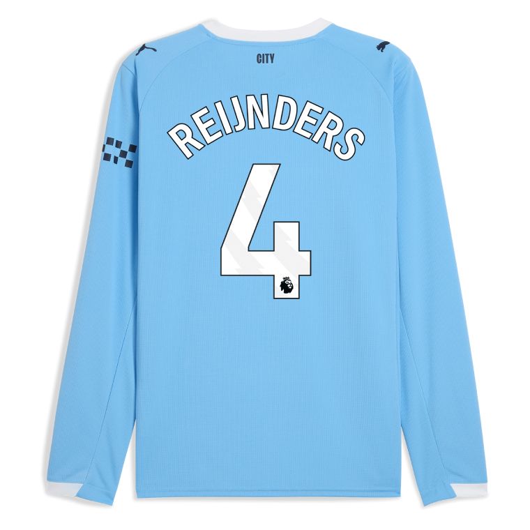 25-26 Manchester City Home REIJNDERS 4 Long Sleeve Jersey
