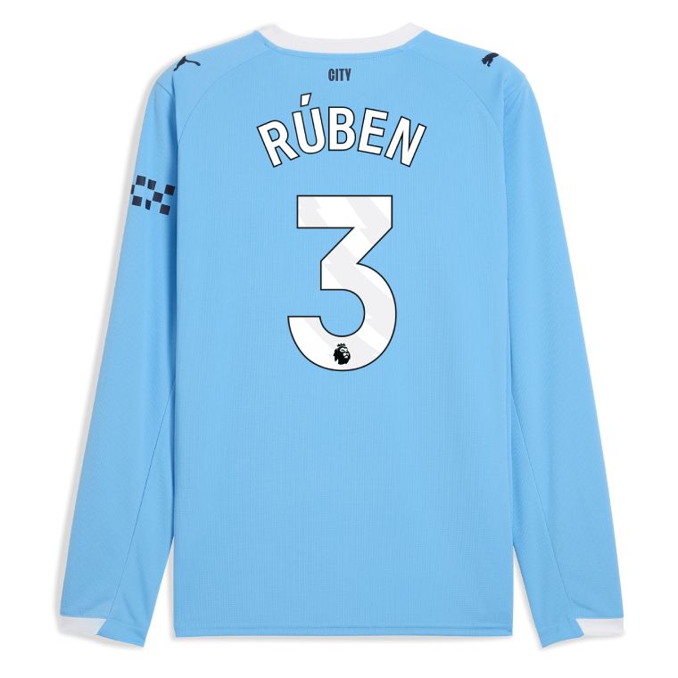 25-26 Manchester City Home RÚBEN 3 Long Sleeve Jersey