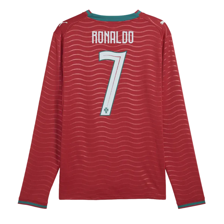 Portugal Home  Cristiano Ronaldo #7 Stadium Jersey Men's Long Sleeve World Cup 2026 Jersey