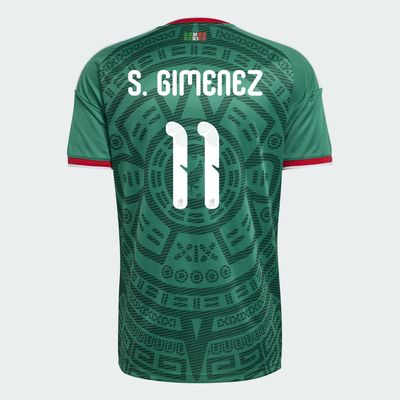 Mexico Santiago Giménez 11 Home World Cup Jersey 2026