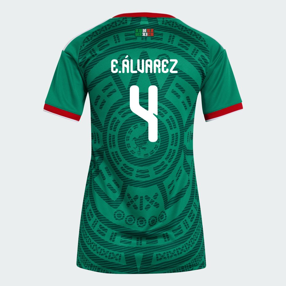 Mexico Edson Álvarez 4  Home World Cup Women's Jersey 2026