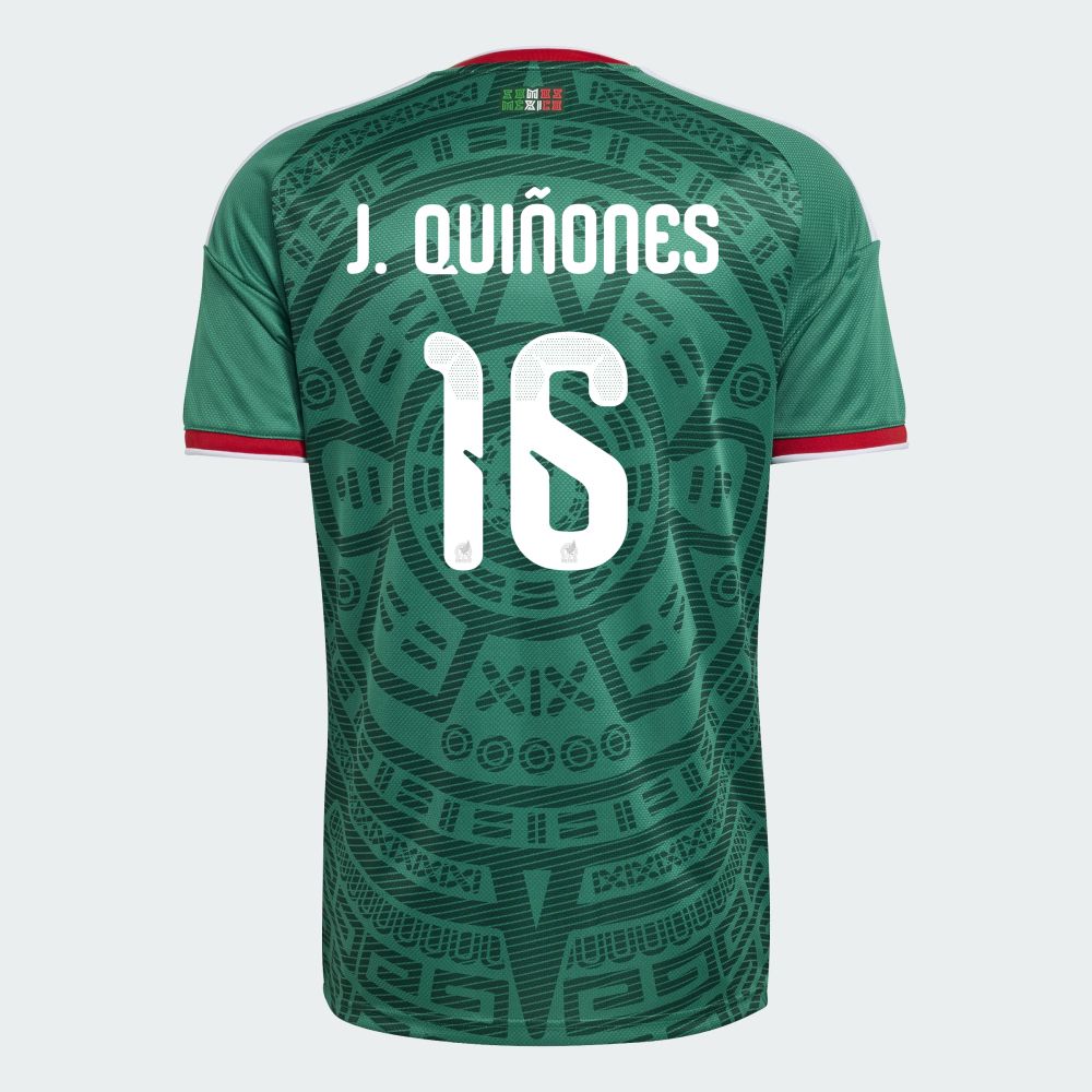 Mexico Julian Quiñones 16 Home World Cup Jersey 2026