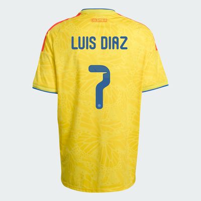 Colombia Luis Diaz 7 Home  World Cup Jersey 2026