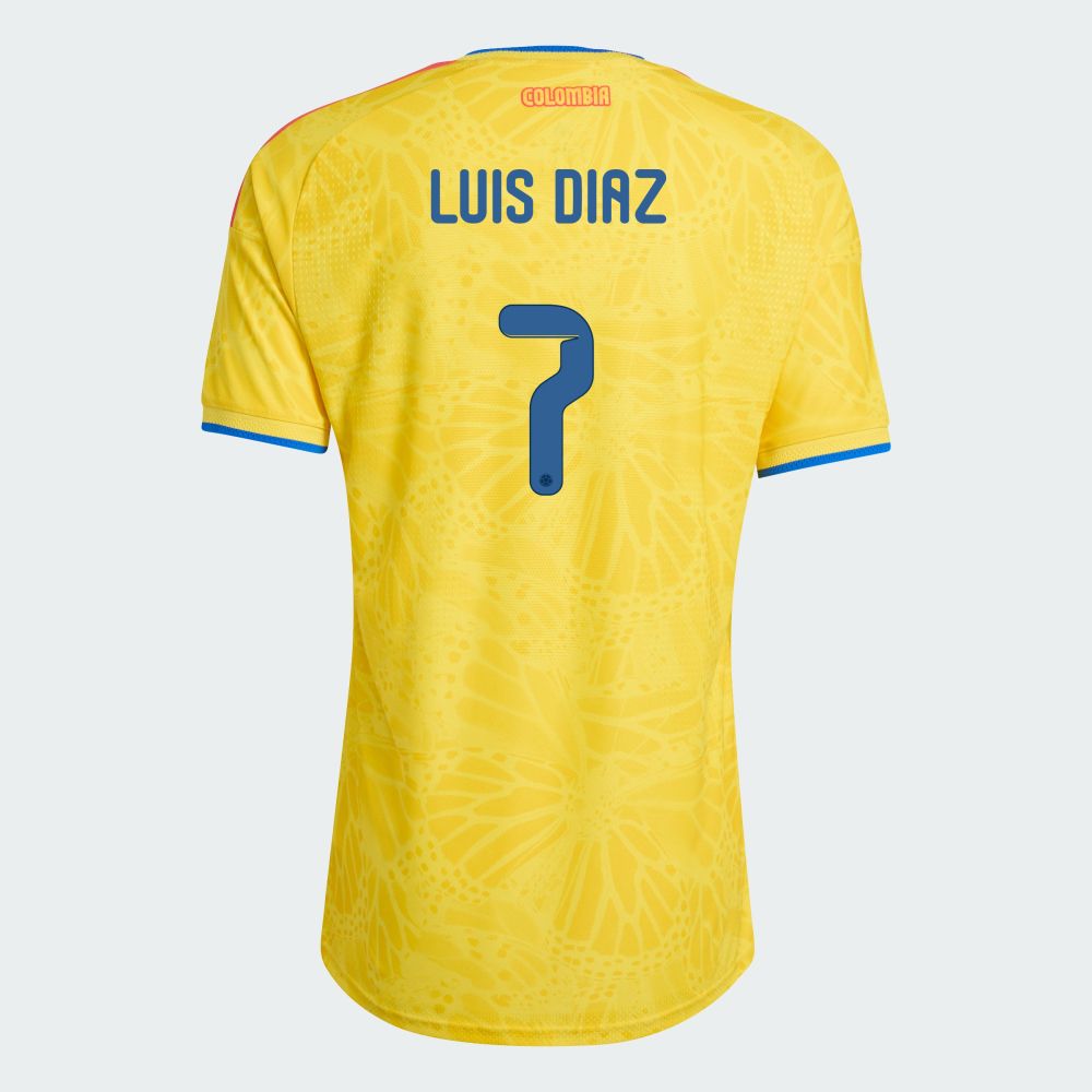 Colombia Luis Diaz 7 Home World Cup Jersey 2026 (Player Version)