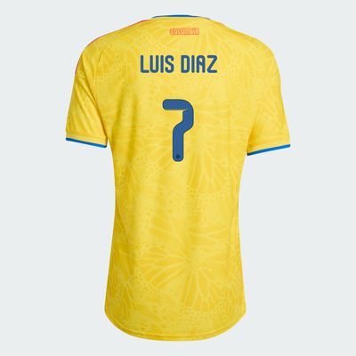 Colombia Luis Diaz 7 Home World Cup Jersey 2026 (Player Version)