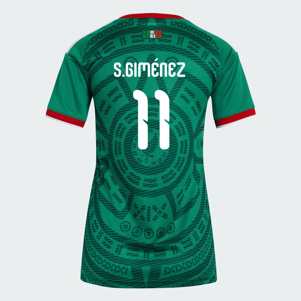 Mexico Santiago Giménez 11 Home World Cup Women's Jersey 2026