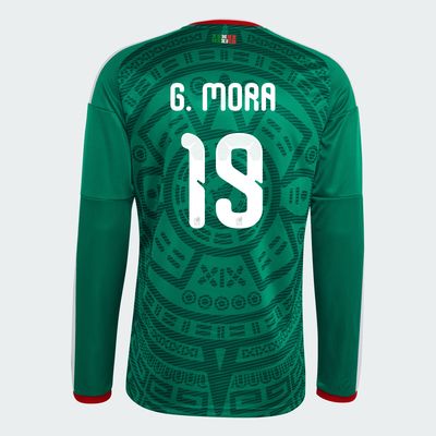 Mexico  Gilberto Mora 19 Home World Cup Long Sleeve Jersey 2026