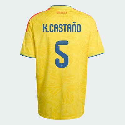 Colombia Kevin Castaño 5 Home World Cup Jersey 2026
