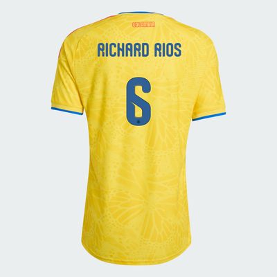 Colombia Richard Rios 6 Home World Cup Jersey 2026 (Player Version)