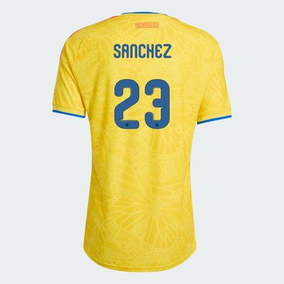 Colombia Davinson Sánchez 23 Home World Cup Jersey 2026 (Player Version)