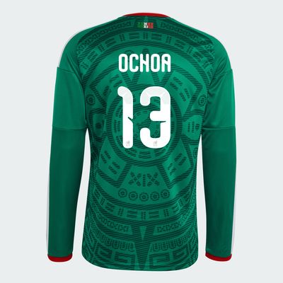 Mexico Ochoa 13 Home World Cup Long Sleeve Jersey 2026
