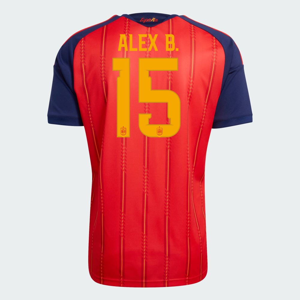Spain Alex B. 15 Home World Cup Jersey 2026