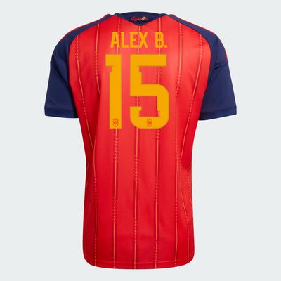 Spain Alex B. 15 Home World Cup Jersey 2026