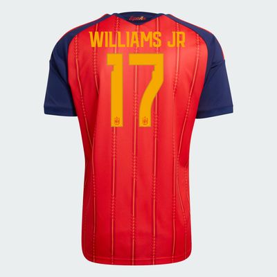 Spain Nico Williams Jr 17 Home World Cup Jersey 2026