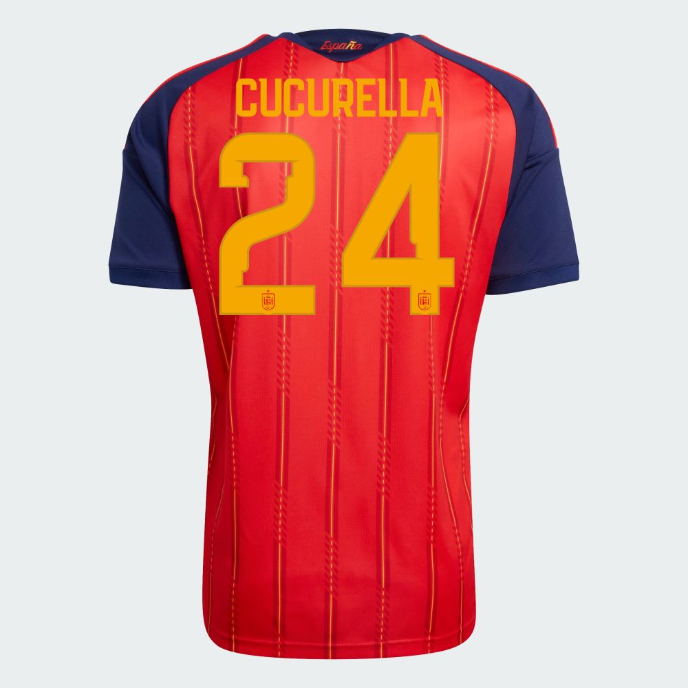 Spain Cucurella 24  Home World Cup Jersey 2026