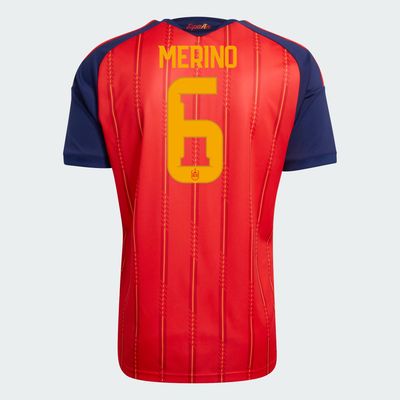 Spain Mikel Merino 6  Home World Cup Jersey 2026