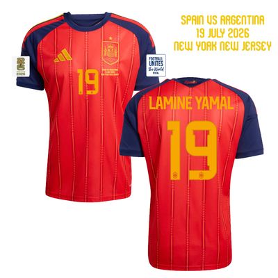 Spain Lamine Yamal 19 Home World Cup Final Jersey 2026