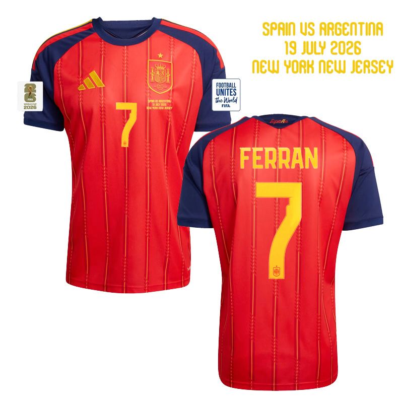 Spain Ferran 7 Home World Cup Final Jersey 2026