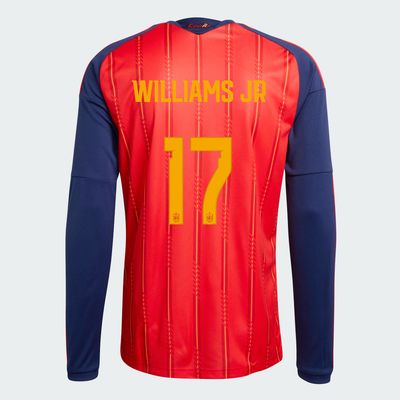 Spain Nico Williams Jr 17 Home World Cup Jersey 2026