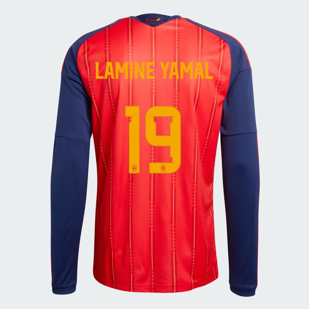 Spain Lamine Yamal 19 Home World Cup Long Sleeve Jersey 2026