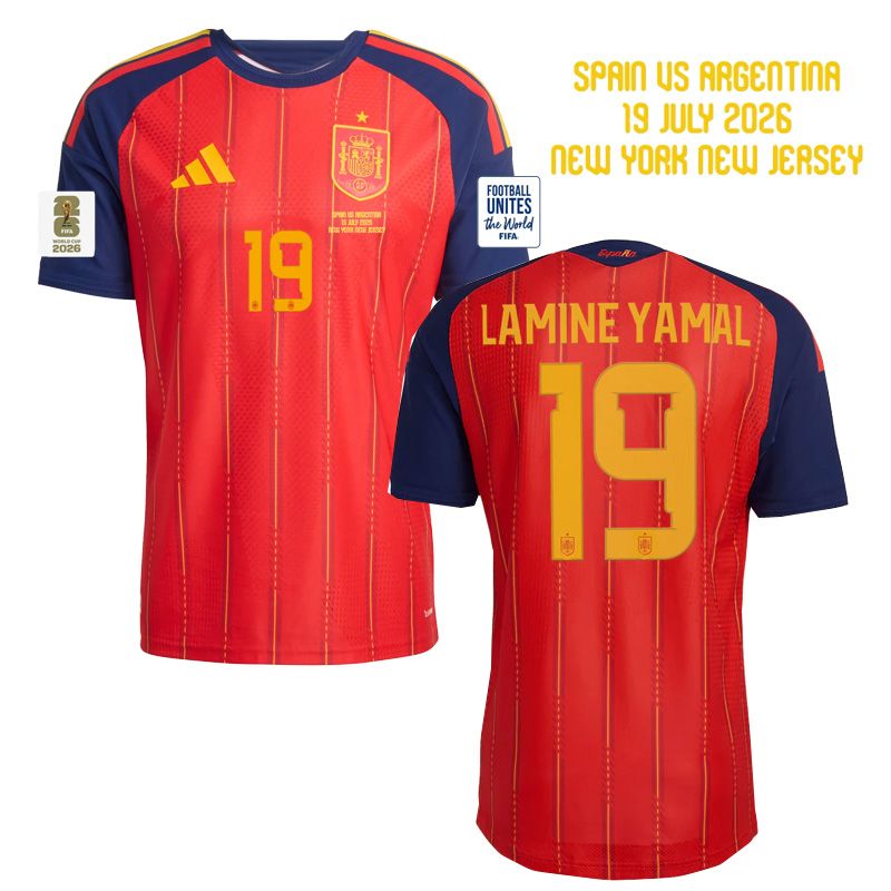 Spain Home  Lamine Yamal 19 World Cup Final Jersey 2026 (Player Version)