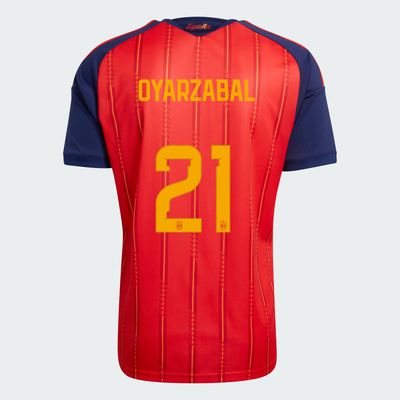 Spain Oyarzabal 21 Home World Cup Jersey 2026