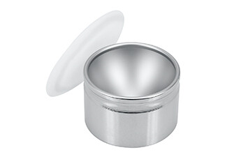 BONE MIXING BOWL, STAINLESS STEEL, PLASTIC LID, DIAM. 40 MM X 25 MM HIGH