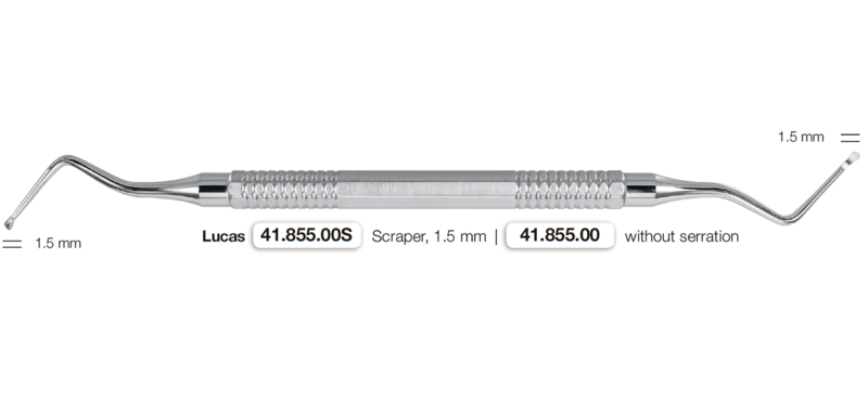 LUCAS, BONE CURETTES, 1.5MM SERRATED