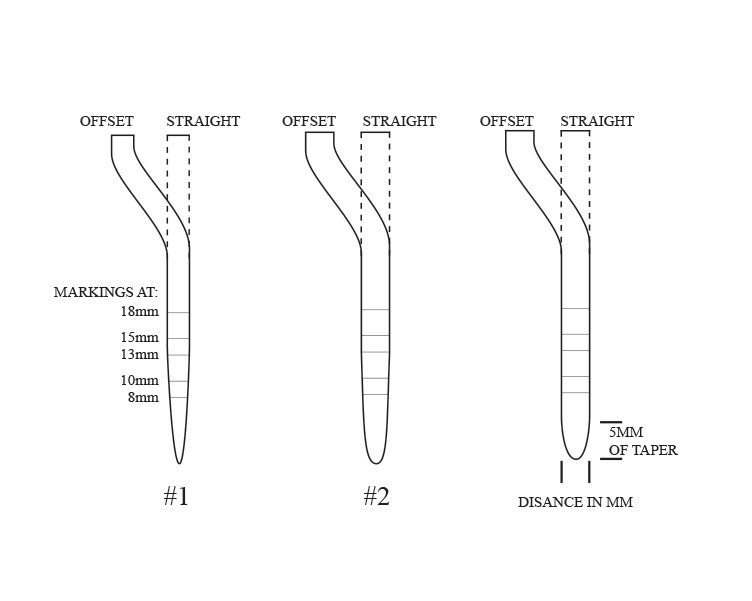OSTEOTOME TAPERED - RIDGE EXPANSION (Select Size &amp; Tip Style)