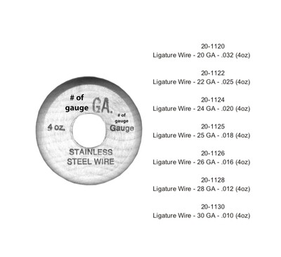 LIGATURE WIRE 26GA, .016(4 OZ)