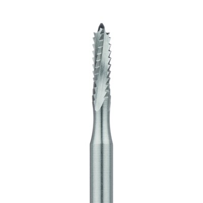 STEEL BUR, RUST FREE STAINLESS STEEL BUR, 2.3MM, CROSS CUT 7.0MM LENGTH LINDEMANN BUR, HP 2PK