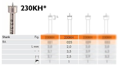 SURGERY, PRE-DRILLING TREPHINE, ID 2.5MM, OD 3.5MM RA