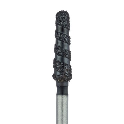 BLACK COBRA DIAMOND BUR, SUPER COARSE GRIT, ROUND END TAPER, 2.1MM, FG 5PK
