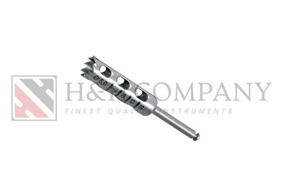 TREPHINE INSIDE Ø 5,0 MM SHEATH 2,35 MM X 30 MM  LG, 9 TEETH