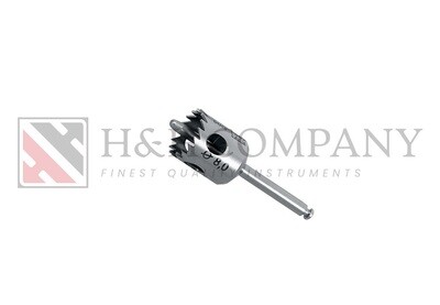 TREPHINE INSIDE Ø 8,0 MM, WITH GUIDE PIN SHEATH 2,35 MM X 30 MM  LG, 9 TEETH