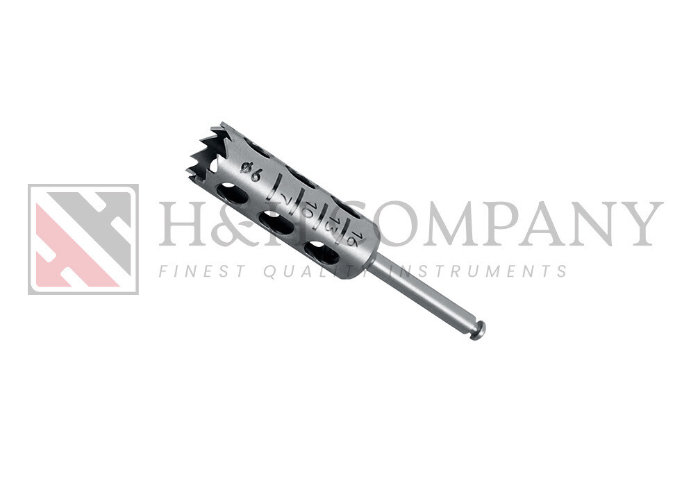 TREPHINE  INSIDE Ø 6,0 MM SHEATH 2,35 MM X 30 MM LG, 11 TEETH