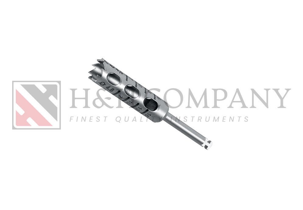 TREPHINE INSIDE Ø 4,8 MM SHEATH 2,35 MM X 30 MM LG, 9 TEETH