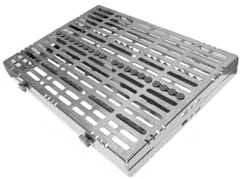 CASSETTE - 8" X 11" X 1.25" S/S WITH SILICONE INSERTS UP TO 20 INSTRUMENTS (NEW STYLE 2021)