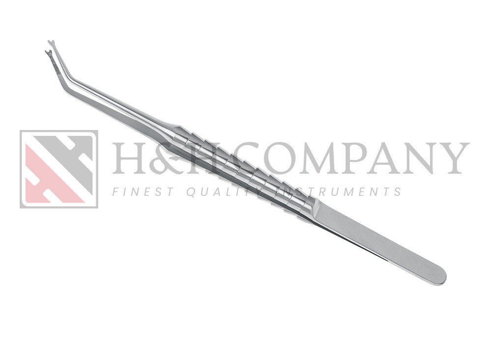 MICRO TISSUE FORCEPS, GECKO, U SHAPED DIAMOND COATED TIP, ZEPF LINE, 16CM