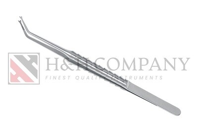 MICRO TISSUE FORCEPS, GECKO, U SHAPED DIAMOND COATED TIP, ZEPF LINE, 16CM