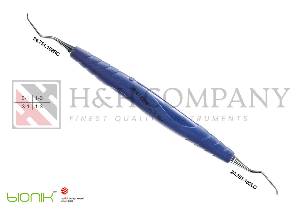 UNIV. CURETTE PERIODONT., ZEPF-BIONIK COLUMBIA UNIVERSITY FIG.2R/2L