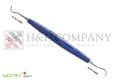 UNIV. CURETTE PERIODONT., ZEPF-BIONIK MC CALL FIG.17S/18S, COBALT BLUE