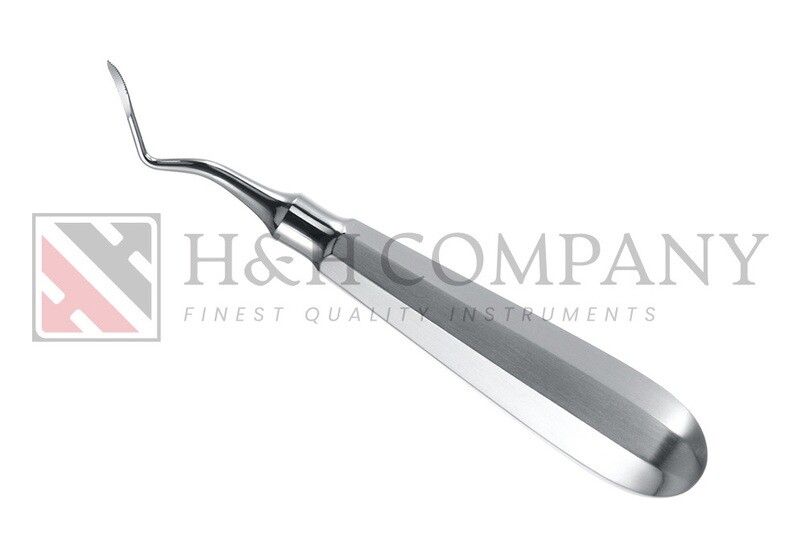 ROOT TIP ELEVATOR, HEIDBRINK, FIG. 2 CURVED, SERRATED EDGES