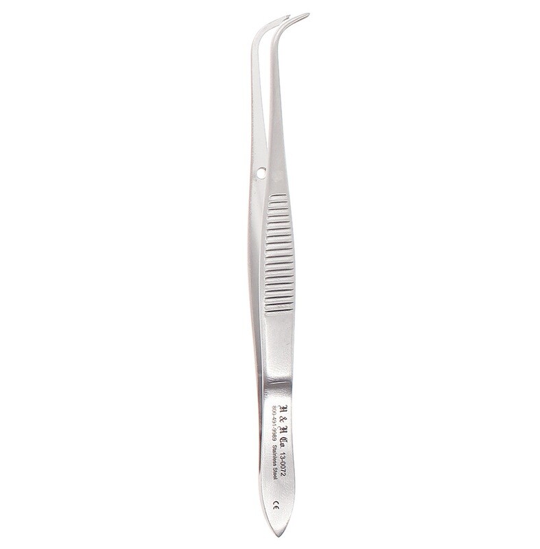 TISSUE FORCEPS - FINE - 4" - 1x2 - FULL CURVE