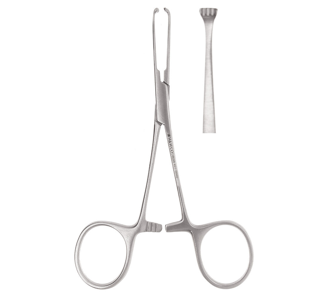 TISSUE FORCEPS - ALLIS - 4x5 TEETH - BABY - 4 3/4&quot;​