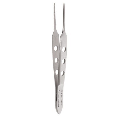 EYE FORCEP BISHOP HARMAN -3 1/2&quot;-SERRATED 0.8MM