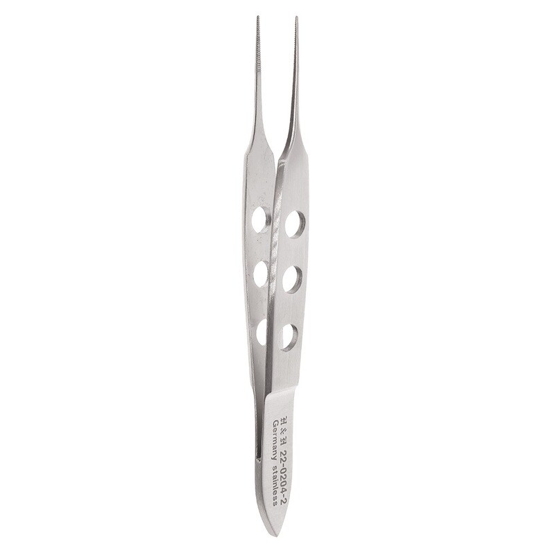 EYE FORCEP BISHOP HARMAN 3 1/2" SERRATED EXTRA FINE 0.5m