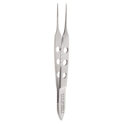 EYE FORCEP BISHOP HARMAN 3 1/2&quot; SERRATED EXTRA FINE 0.5m