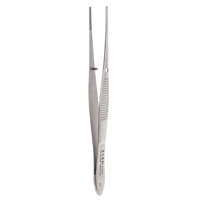 EYE FORCEP SERRATED STANDARD-STRAIGHT-4"