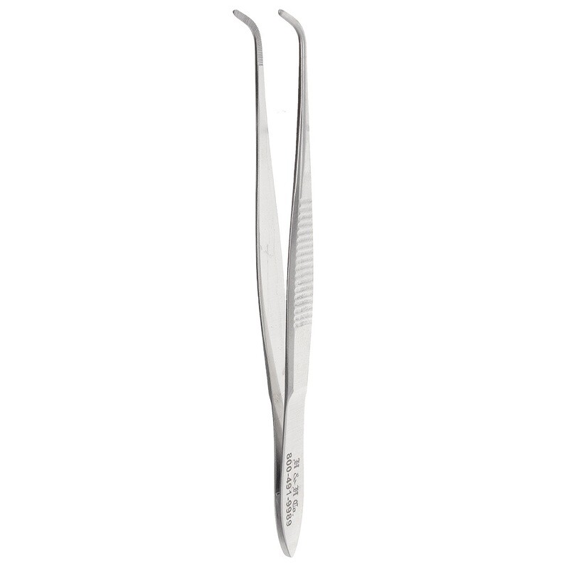 EYE FORCEP SERRATED STANDARD-FULL CURVE 4"